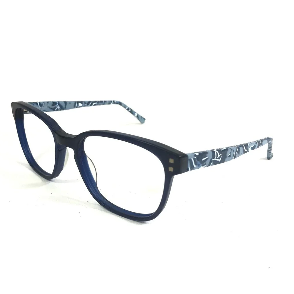 Prodesign Eyeglasses Frames 4718 c.9121 Matte Navy Blue Square Marble 53-19-140